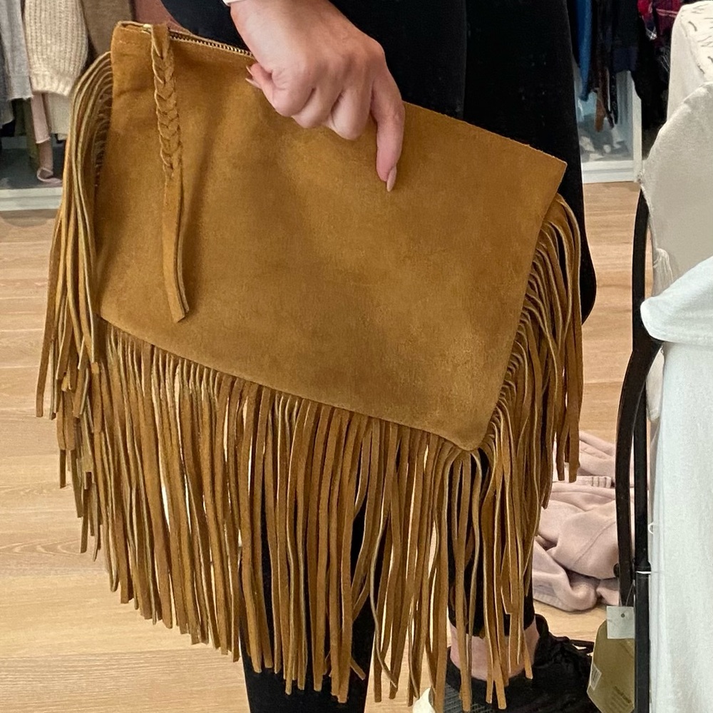 Jennifer Haley suede fringe bag